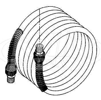 Bradley 269-053 Recoiling Drench Hose 12'