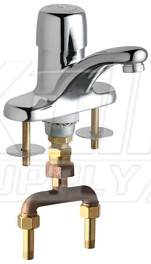 Chicago 3400-TABCP Single Supply Metering Sink Faucet