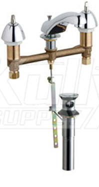 Chicago 404-POLEHAB Concealed Hot and Cold Water Sink Faucet with Pop-up Waste