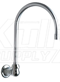 Chicago 629-GN8AE3ABCP Remote Rigid/Swing Gooseneck Spout