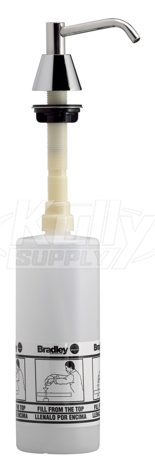 Bradley 6324 16 oz. Lavatory Mounted Soap Dispenser with 4" Spout