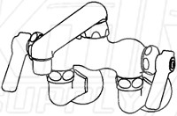 Chicago 772-SSABCP Hot and Cold Water Sink Faucet