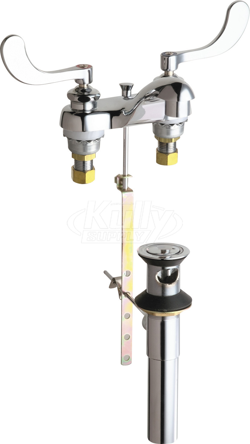 Chicago 797-V317ABCP Hot and Cold Water Sink Faucet with Pop-up Waste