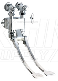 Chicago 834-EPABCP Hot and Cold Water Pedal Box with Extended Pedals