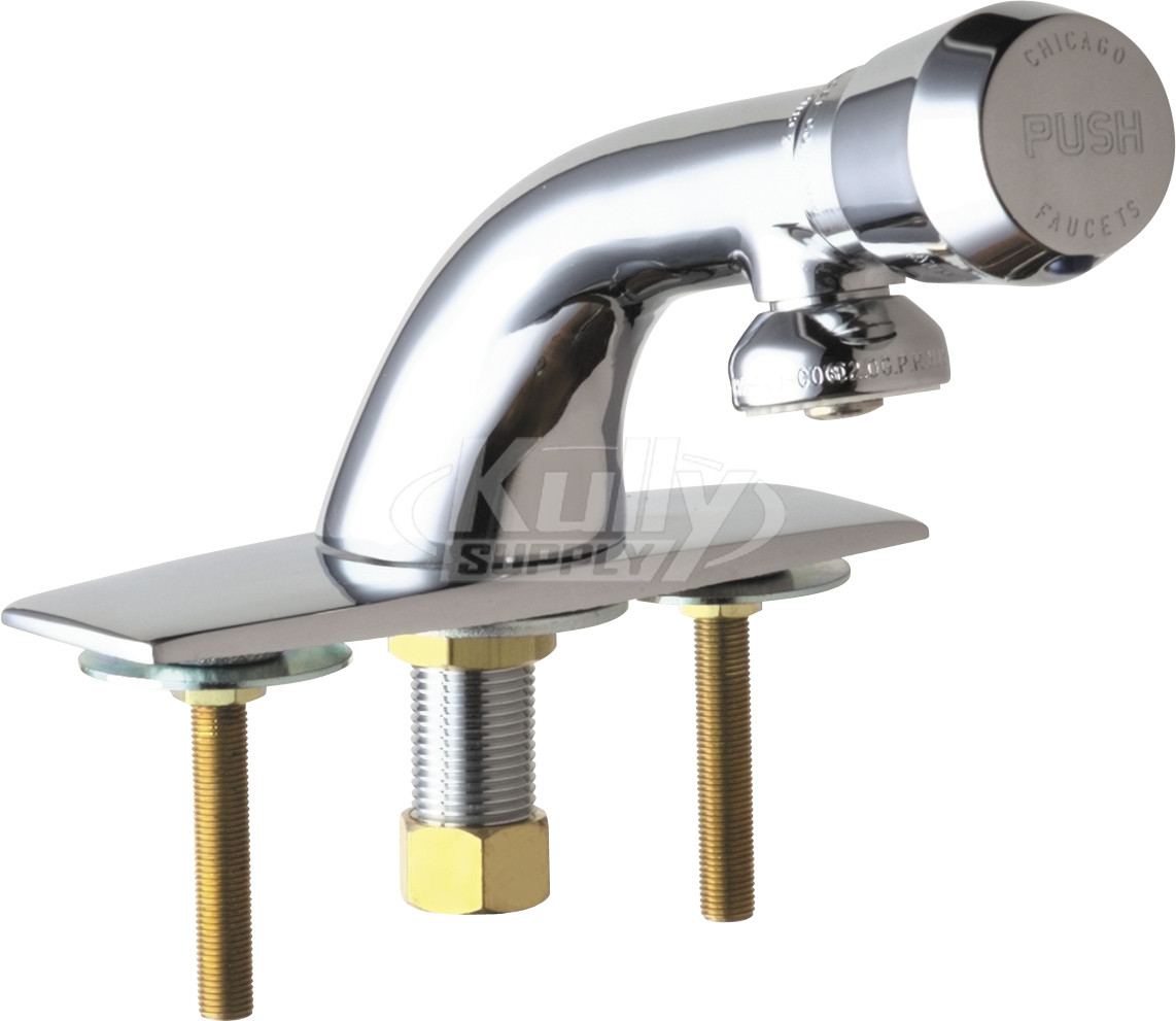 Chicago 857-665PSHABCP Single Supply Metering Sink Faucet