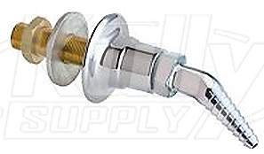 Chicago 986-E7XTCP Wall Flange w/ Serrated Hose Nozzle