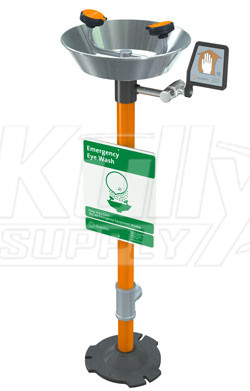 Guardian G1760P Pedestal-Mounted Eye/Face Wash (with Plastic Receptor)