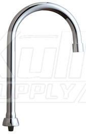 Chicago GN2BFCJKABCP 5-1/4" Flow Control Rigid / Swing Gooseneck Spout 