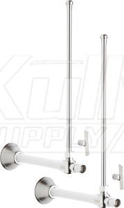 Chicago STB-51-11-PR-AB Angle Stop Ball Valve with Supply Tube and Loose Key Handle - One Pair