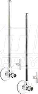Chicago STC-42-11-PR-AB Angle Stop Compression Valve with Supply Tube and Loose Key Handle - One Pair