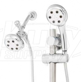 Speakman VS-122620 Combination Handheld & Fixed Showerhead w/Slide Bar -  Polished Chrome