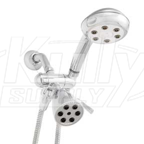 Speakman VS-222252 Combination Handheld & Fixed Showerhead w/ 3-way Diverter Bracket -  Polished Chrome