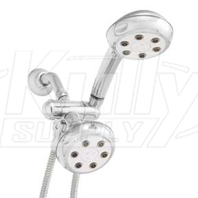 Speakman VS-222620 Combination Handheld & Fixed Showerhead w/ 3-way Diverter Bracket -  Polished Chrome