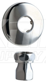 Chicago WXFJKABCP Straight 2" Inlet Supply Arm with Wall Flange  with 1/2" NPT Female Thread Inlet