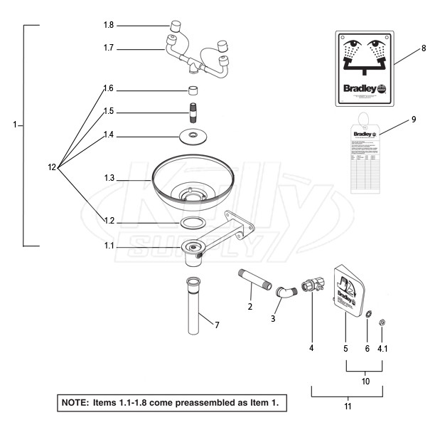 Bradley S19-220 Parts Breakdown