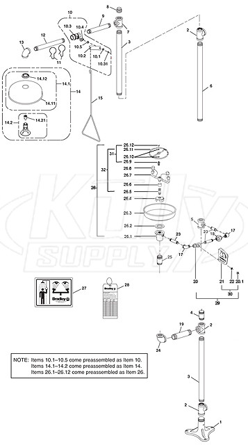 Bradley S19-310K Parts Breakdown