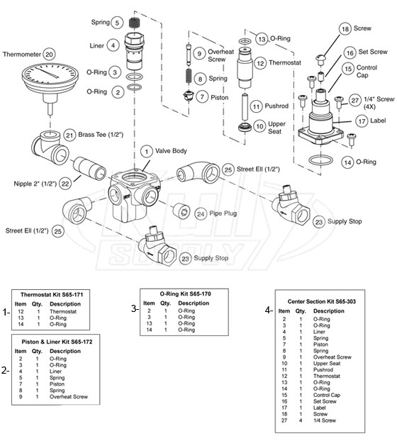 Bradley S19-2000 Parts Breakdown