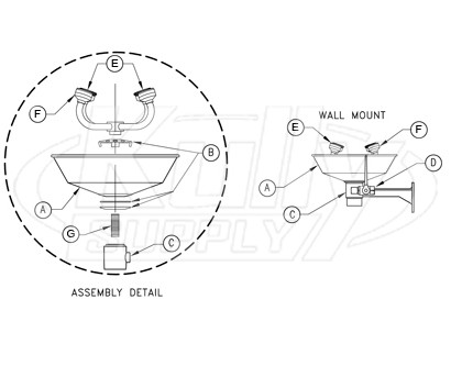 Wall Mount Eye/Face Wash