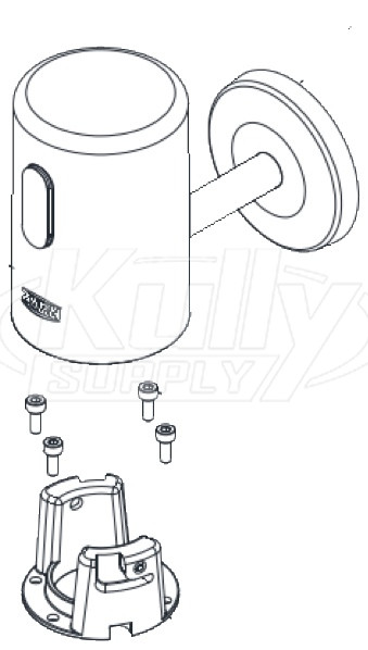 Zurn PTR6200-HW-L-1.28-VR-RF Hardwired Metal 1.28 GPF Toilet Sensor Cap Retrofit Kit