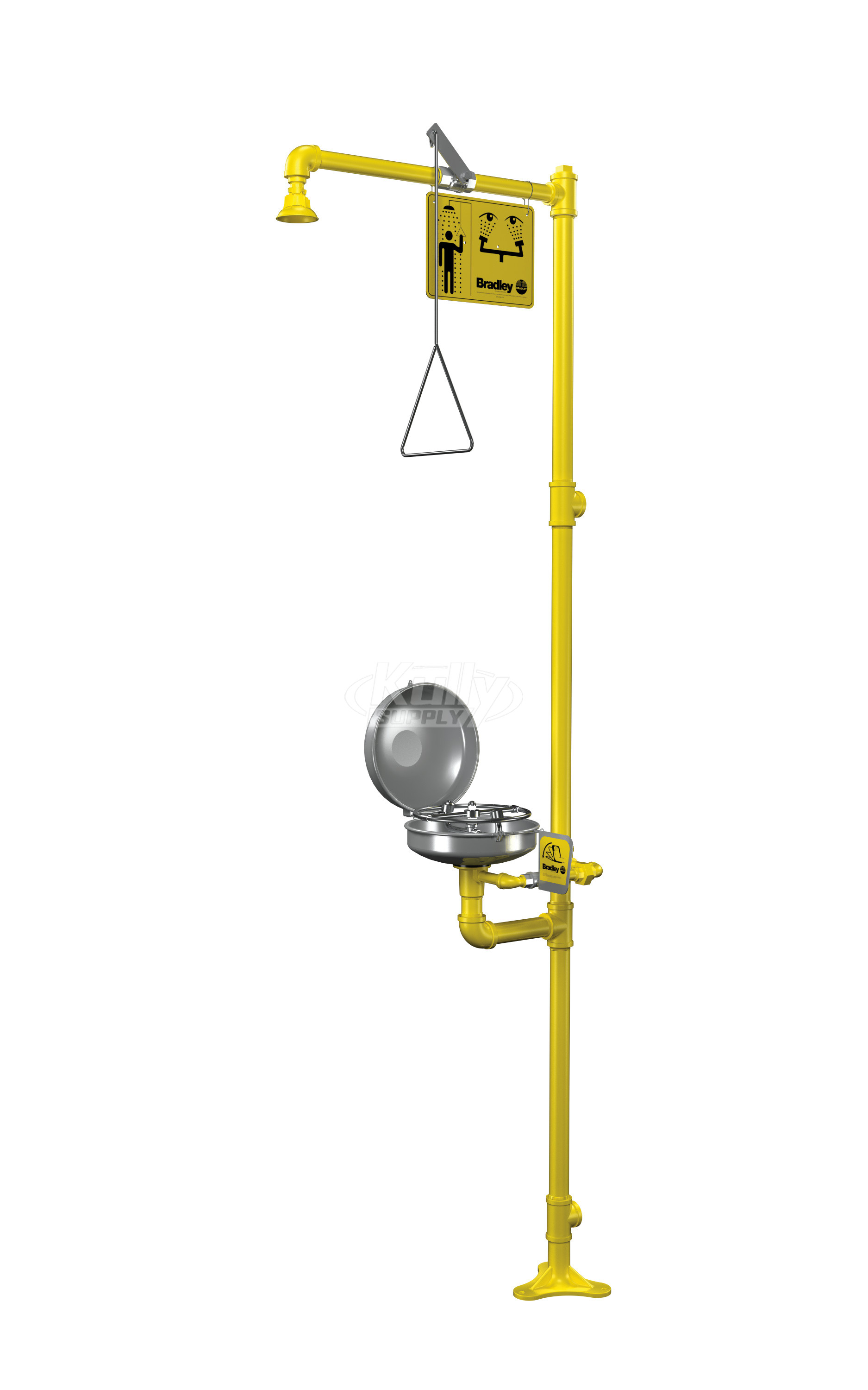 Bradley S19-310DCR Combination Drench Shower & Eye/Face Wash