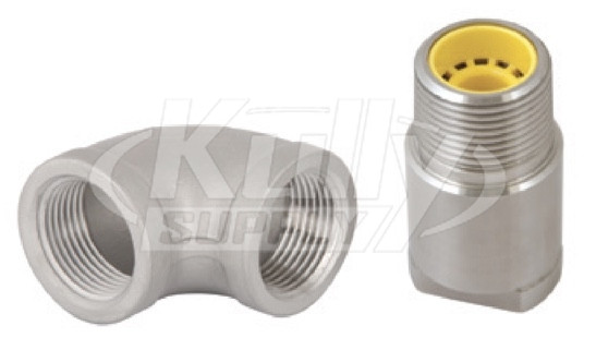 Bradley S24-200 SS Nozzle and 1" SS 90 Degree Elbow
