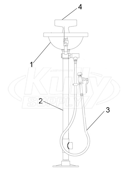 Speakman SE-431 Eye/Face Wash Parts Breakdown