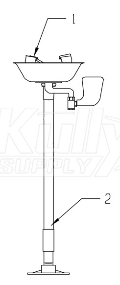 Speakman SE-491 Eye/Face Wash Parts Breakdown