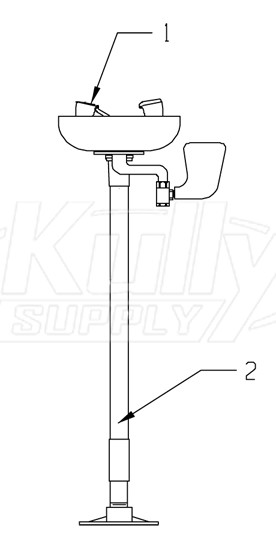 Speakman SE-496 Eye/Face Wash Parts Breakdown