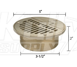 Zurn ZN400-5C Z400 "TYPE C" Round Hinged Strainer - Polished Nickel Bronze Top