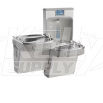 Elkay EZH2O LZSTL8WSLK Filtered Dual-Station Drinking Fountain with Bottle-Filling Station