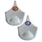 Chicago 950-PRJKCP 2-1/2" 3-Wing Metal Handles w/ Hot & Cold Index Buttons