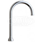 Chicago GN2AJKABCP 5-1/4" Rigid / Swing Gooseneck Spout 