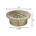 Zurn ZN400-5C Z400 "TYPE C" Round Hinged Strainer - Polished Nickel Bronze Top