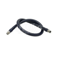 T&S Brass HW-2B-36 Water Hose, Male Fittings, 3/8" Diameter, 36" Long