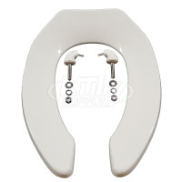 Zurn Z5955SS-EL White Elongated Open Toilet Seat