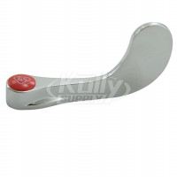 T&S Brass B-WH4H-NS 4" Wrist-Action Handle, Hot Index & Screw