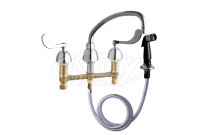 Chicago 200-A317ABCP E-Cast Concealed Kitchen Sink Faucet with Side Spray