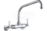 Elkay LK945HA10L2T Wall Mount Faucet, 3"-8" Adjustable  Centers