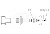 T&S Brass B-1025-1 Concealed Straight Valve Assembly Parts Breakdown