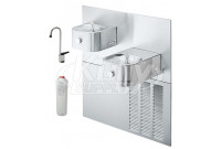 Elkay LNTEM8FK Filtered In-Wall Dual Drinking Fountain with Glass Filler