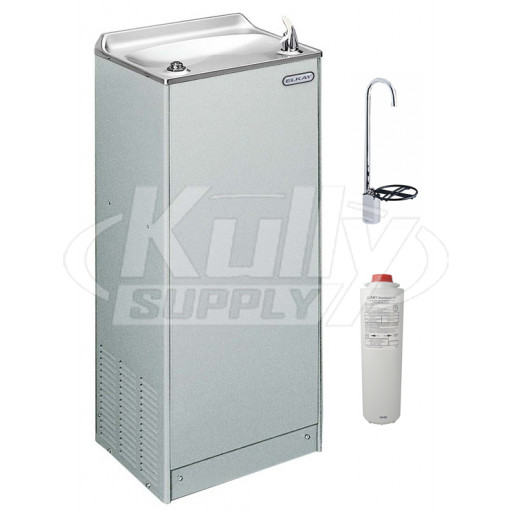 Elkay LFAE14SF1Z Filtered Stainless Steel Drinking Fountain with Glass Filler