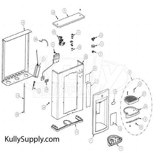 Oasis PWEBF 504791 Bottle Filler Parts Breakdown