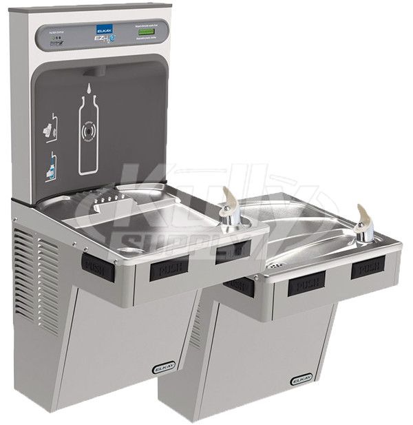 Elkay EZH2O LMABFTL8WSLK Filtered Dual Drinking Fountain