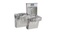 Elkay EZH2O LZSTL8WSLK Filtered Dual-Station Drinking Fountain with Bottle-Filling Station