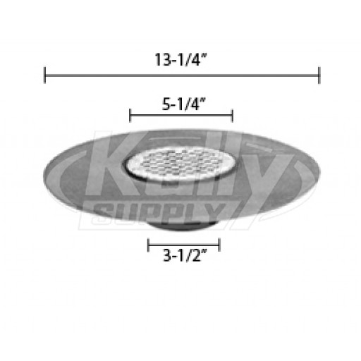 Zurn ZN400-5BL Z400 "TYPE BL" Round Strainer - Polished Nickel Bronze Top