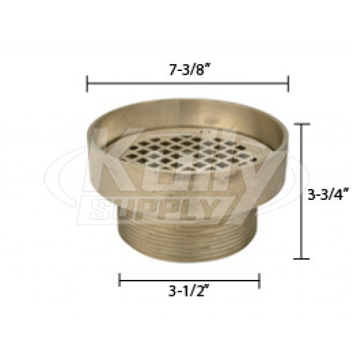 Zurn ZB400-7I Z400 "TYPE I" Round Strainer - Polished Bronze Top