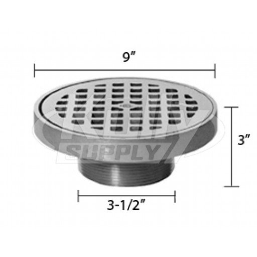 Zurn ZB400-9N Z400 "TYPE N" Round Strainer - Polished Bronze Top