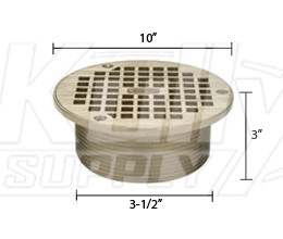 Zurn ZN400-10B Z400 "TYPE B" Round Strainer - Polished Nickel Bronze Top