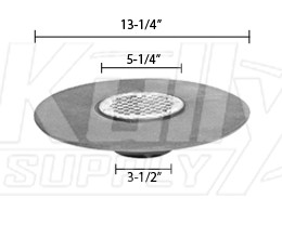 Zurn ZN400-5BL Z400 "TYPE BL" Round Strainer - Polished Nickel Bronze Top