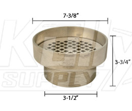 Zurn ZN400-7I Z400 "TYPE I" Round Strainer - Polished Nickel Bronze Top